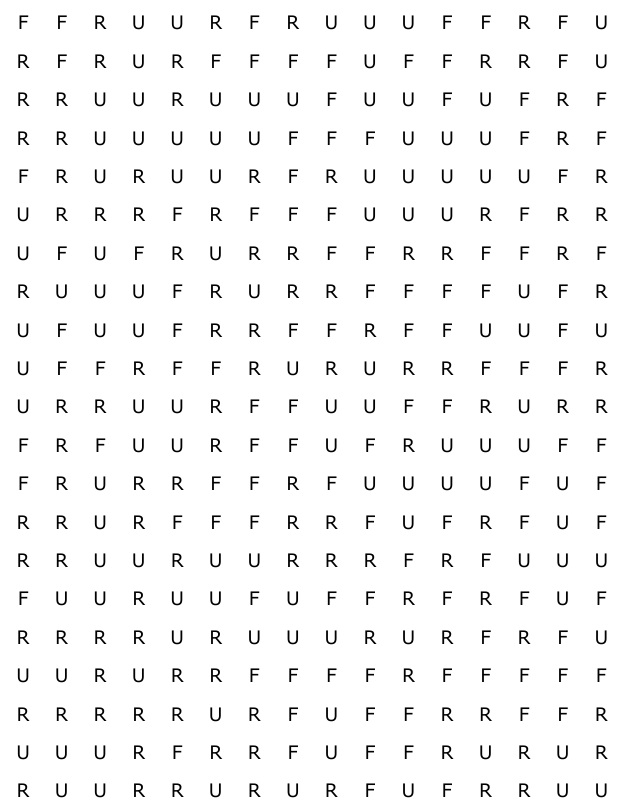 Find the FUR word search puzzle book sample page