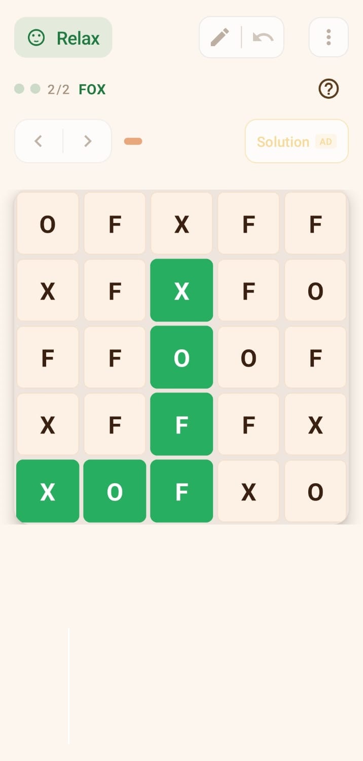 Best Single Word Search - Relax mode screenshot — no timer word hunt